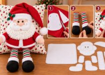 Curso y taller: cojín de Papá Noel en relieve con moldes Curso y taller: cojín de Papá Noel en relieve con moldes